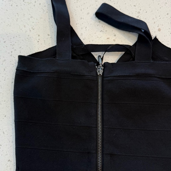 GUESS Black Mirage Ottoman Bandage Crop Tank Top Womens Y2K XS Sexy Stretch Span - Picture 8 of 14